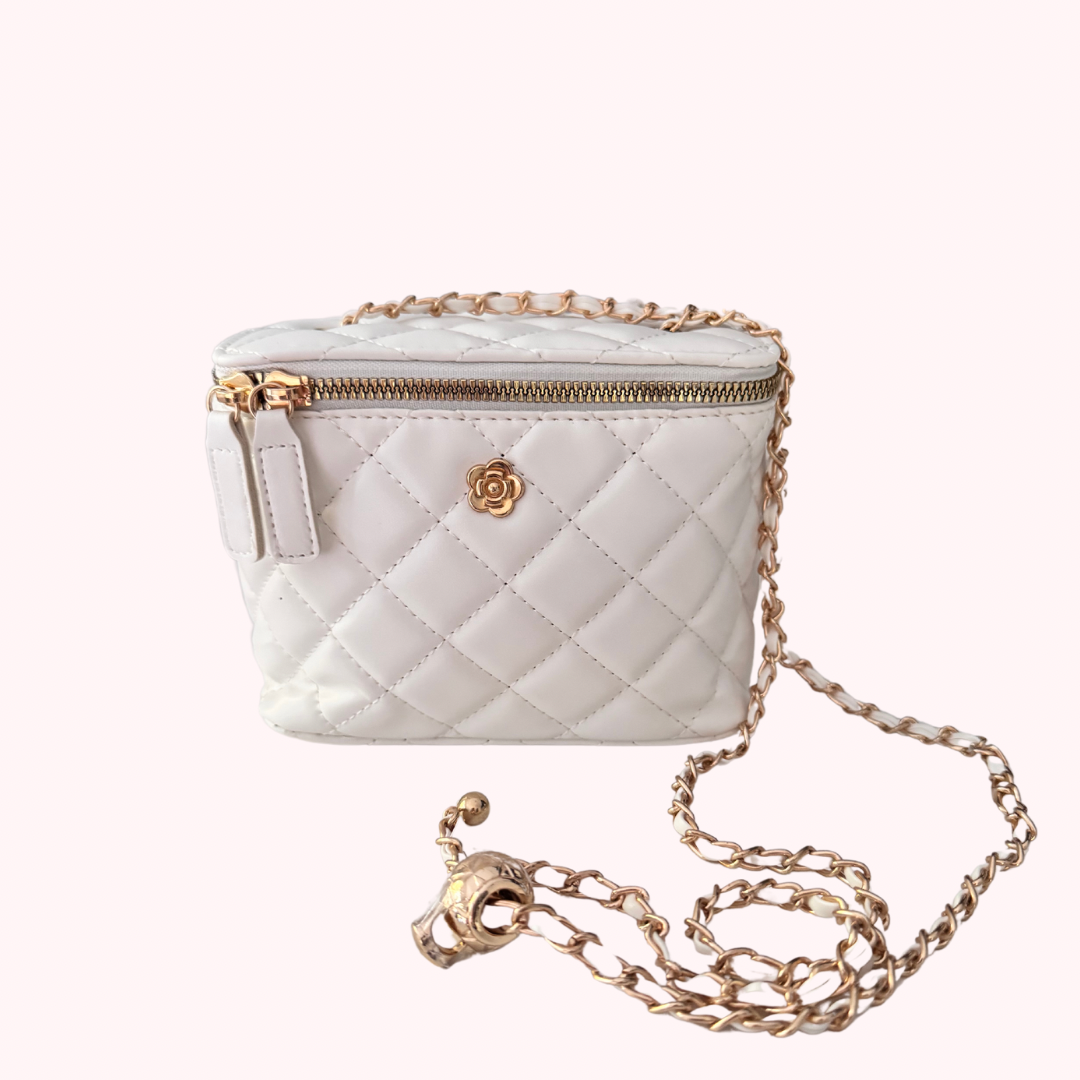 Small Flower Chain Crossbody Plaid Bag