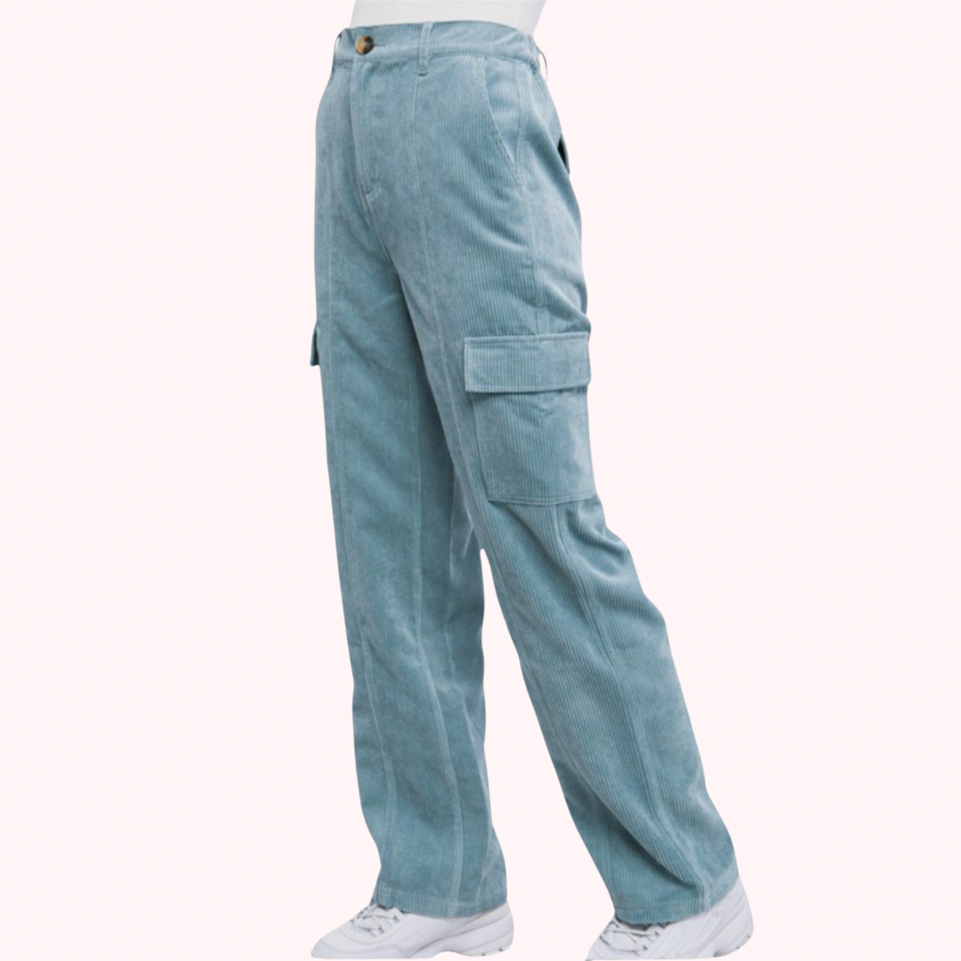 Cargo Corduroy Cargo Wide Leg Pant