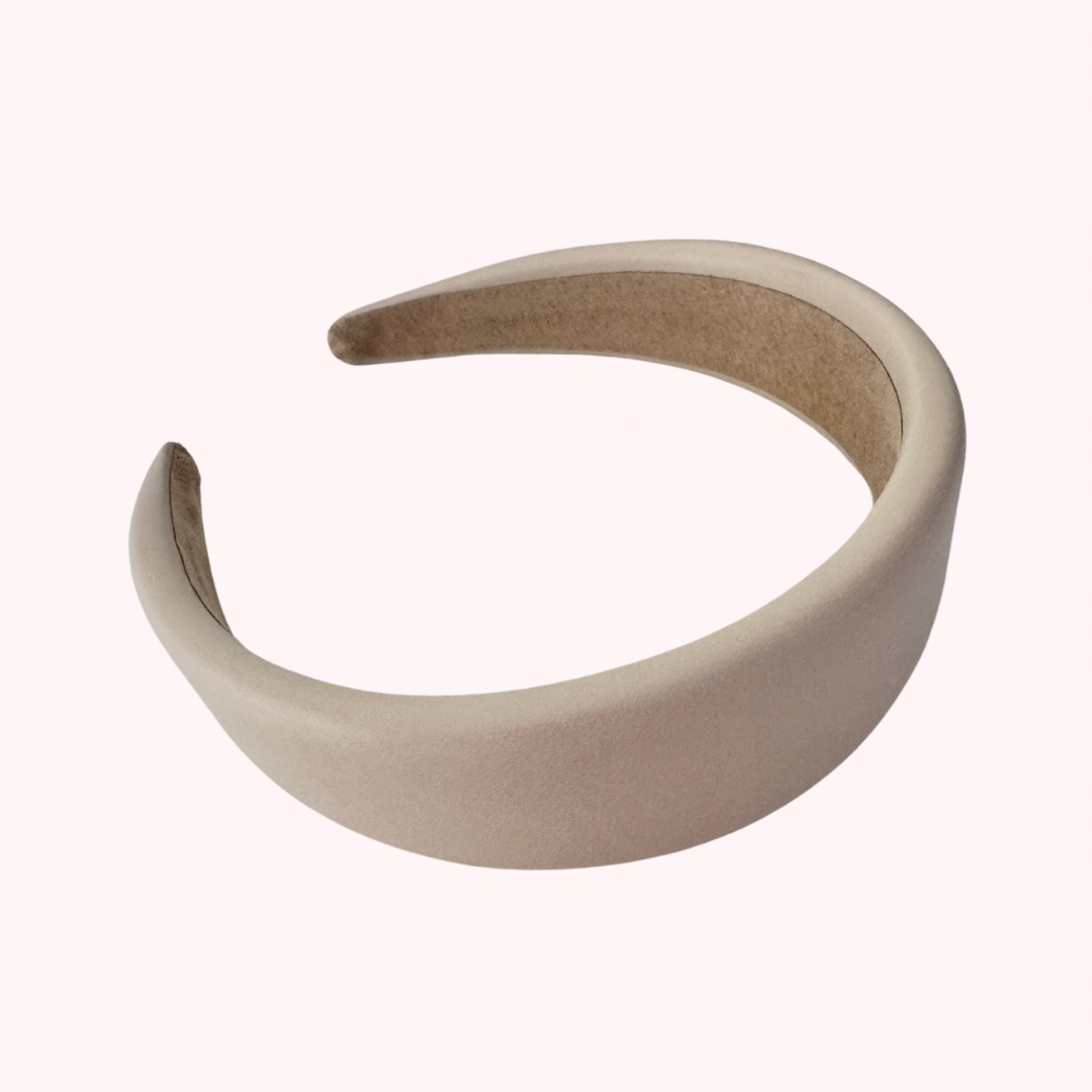 Faux Leather Sponge Wide Hairband