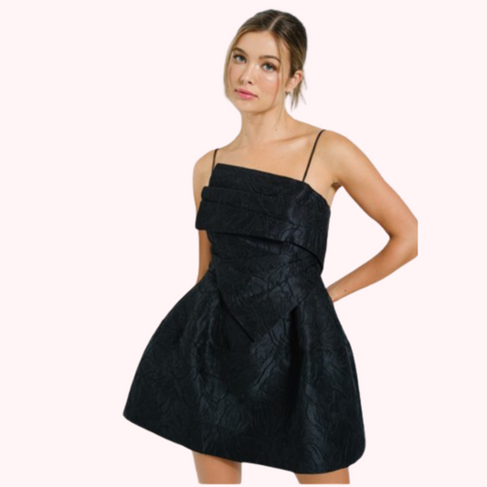 Jacquard Layered Mini Dress