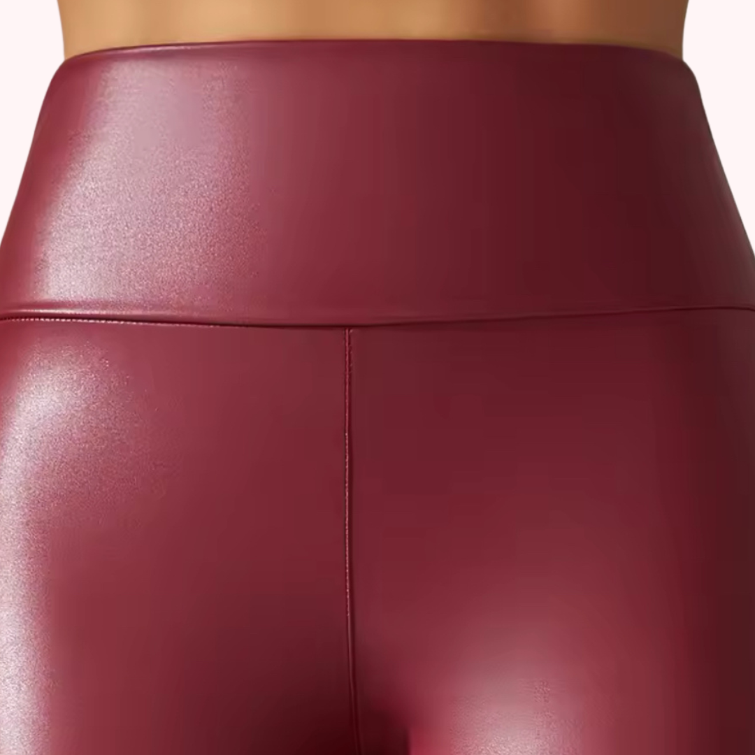 High Waist Leather Legging