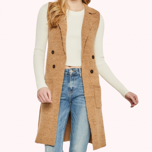 Long Collared Vest