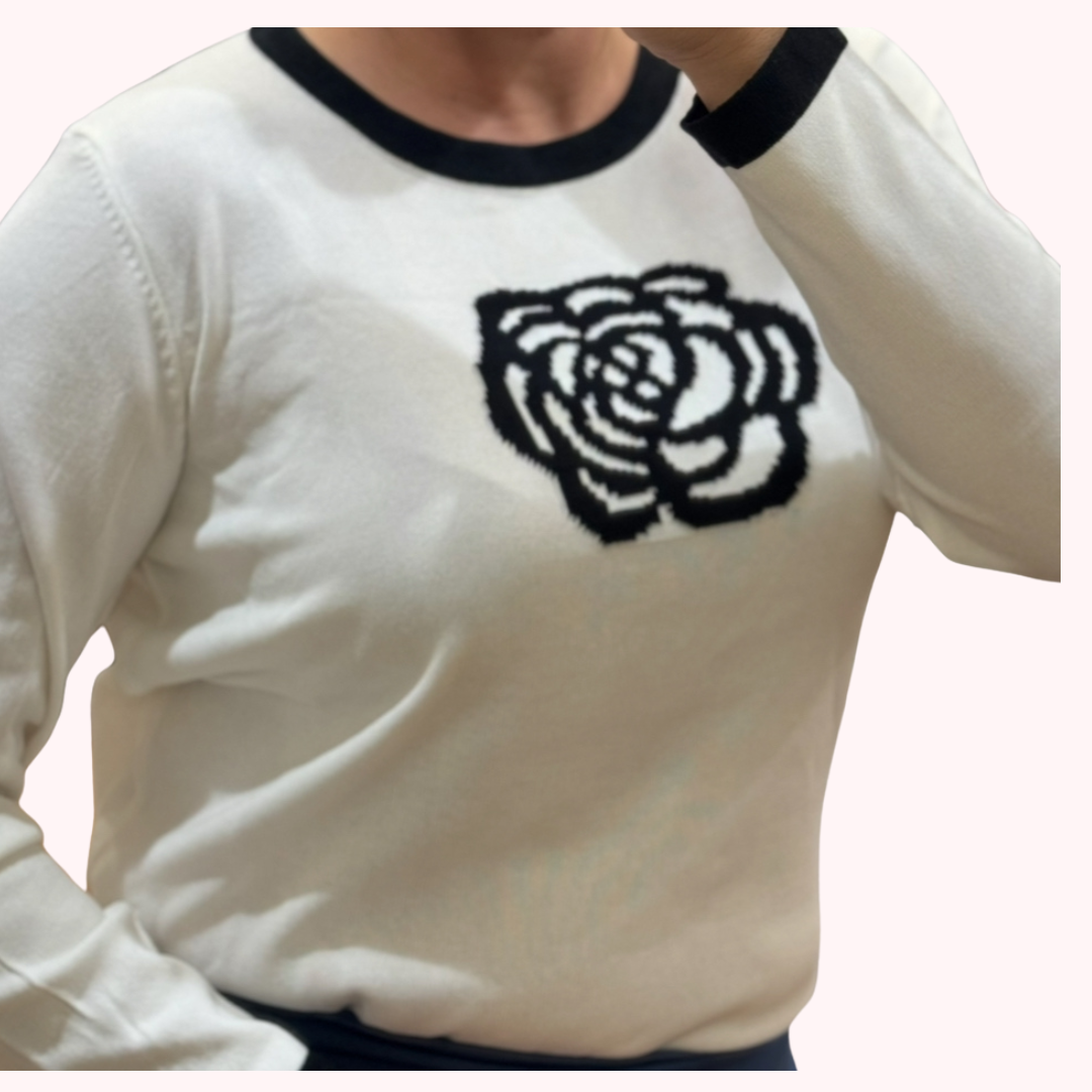 Flower Long Sleeve Sweater