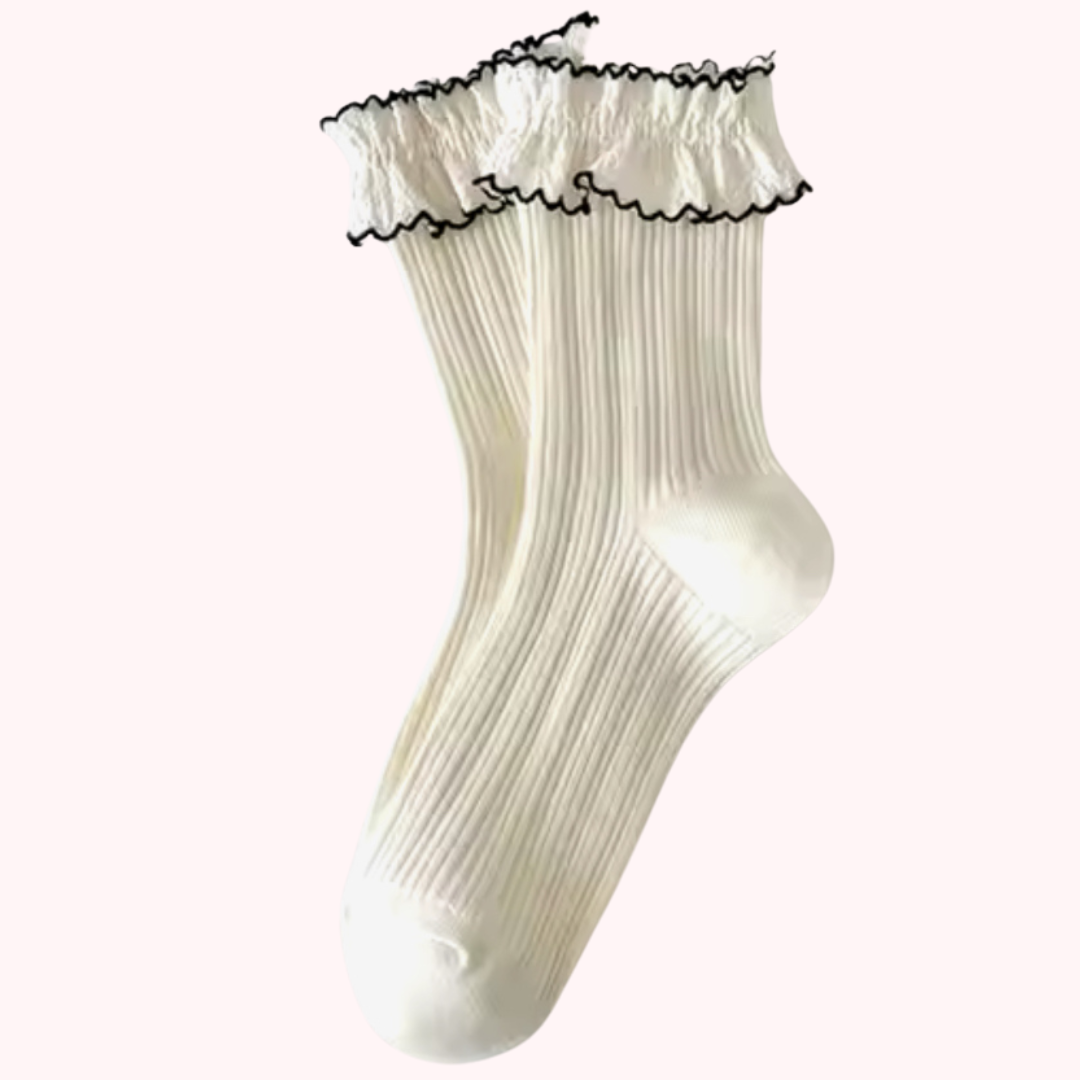 Middle Ruffle Women Sock