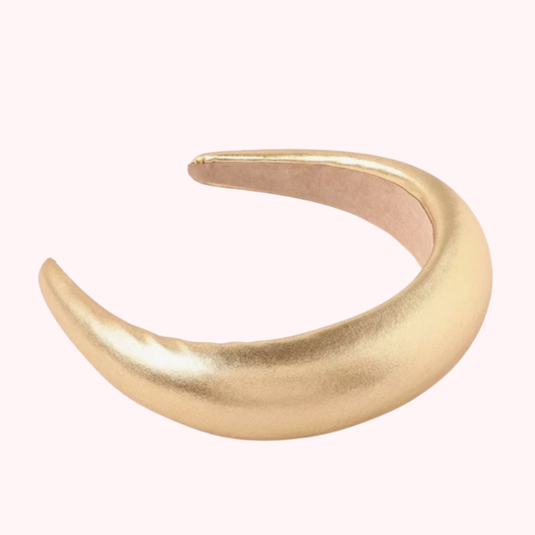 Gold Faux Leather Hairband