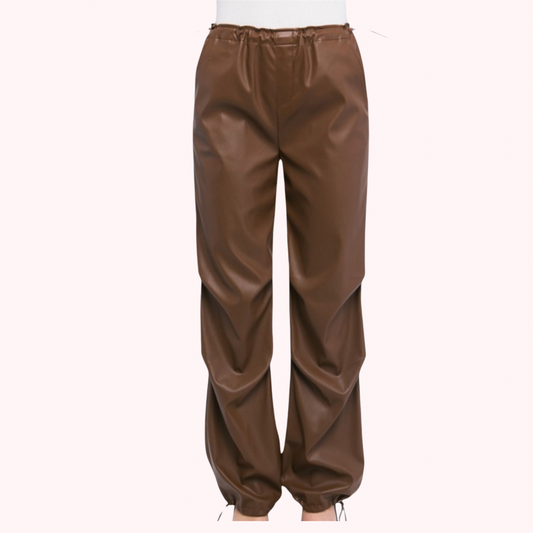 Faux Leather Ballon Pant