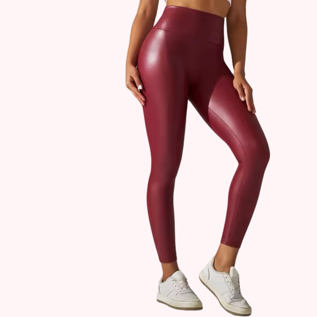 High Waist Leather Legging