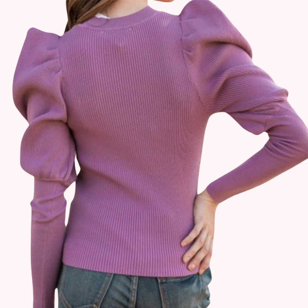 Puff Long Sleeve Knit Top