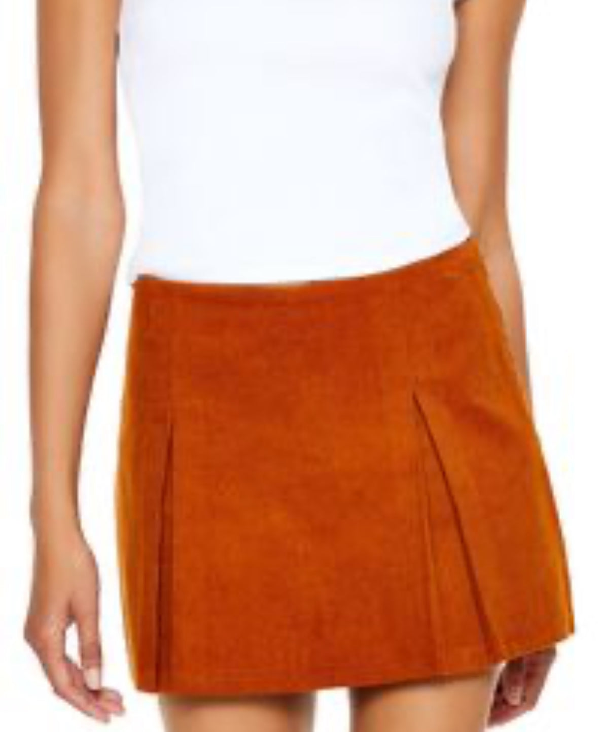 Tina Mini Corduroy Pleat Skirt